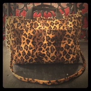 Faux Fur Leopard Purse